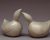 Pair of Naked Raku Loons